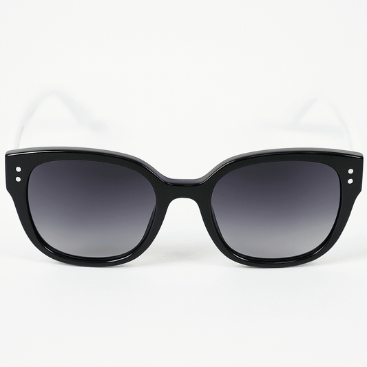eyedigo-wayfarer-Stylish sunglasses-black-black-white-shadow-front-S10-0022 4