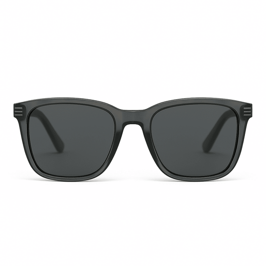 eyedigo-wayfarer-Stylish sunglasses-black-clear-grey-drift-front-S10-0018 3