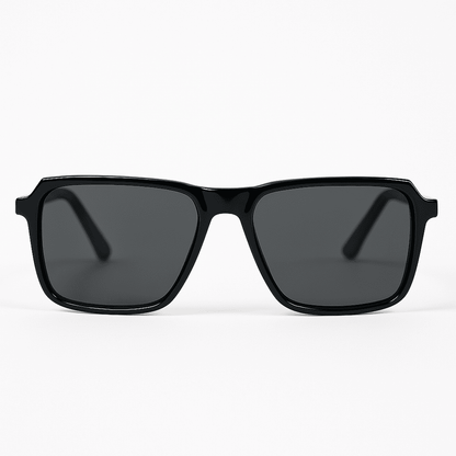 eyedigo-wayfarer-Stylish sunglasses-black-shiny-black-bolt-front-S10-0019 2