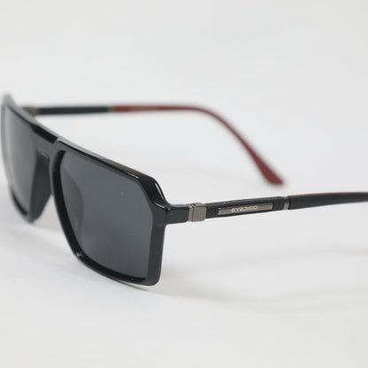 eyedigo-wayfarer-Stylish sunglasses-black-shiny-black-bolt-front-S10-0019 2