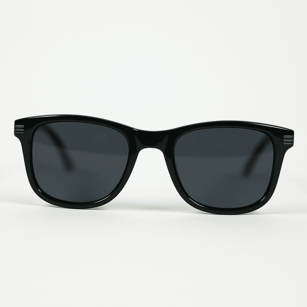 eyedigo-wayfarer-Stylish sunglasses-black-shiny-black-drift-front-S10-0018 5