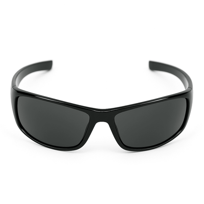 eyedigo-wayfarer-Stylish sunglasses-black-shiny-black-wraparound-front-S10-0016 4