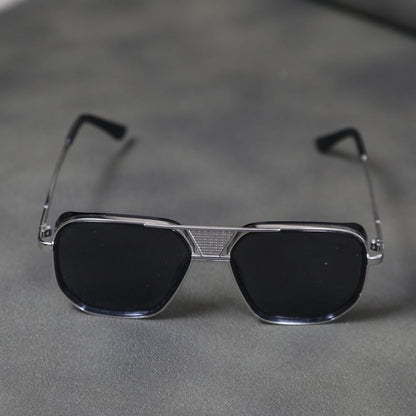 eyedigo-wayfarer-Stylish sunglasses-black-silver-glide-side-S10-0023 7
