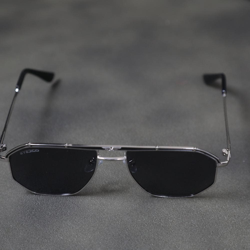 eyedigo-wayfarer-Stylish sunglasses-black-silver-swift-side-S10-0024 1