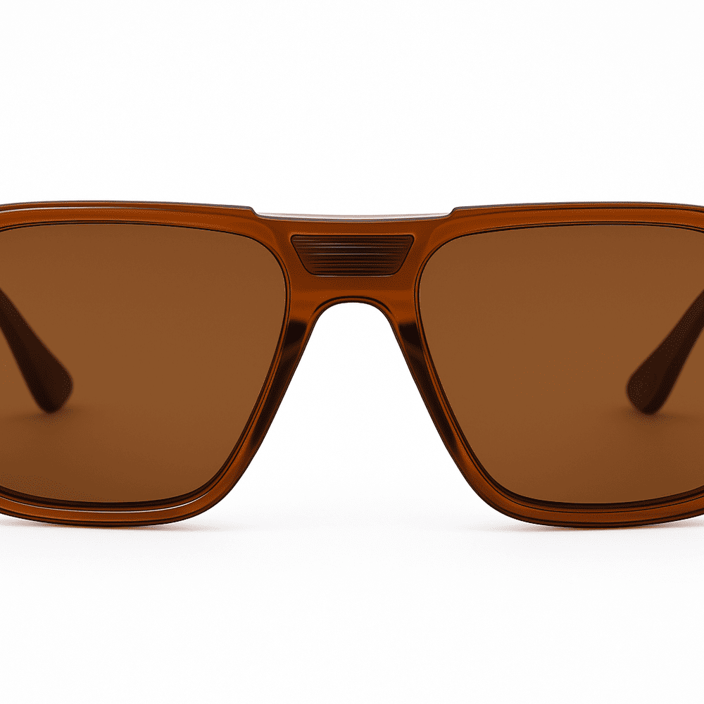 eyedigo-wayfarer-Stylish sunglasses-brown-brown-noir-front-S10-0014 1