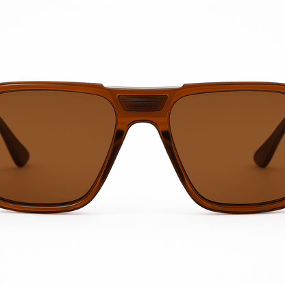eyedigo-wayfarer-Stylish sunglasses-brown-brown-noir-front-S10-0014 1