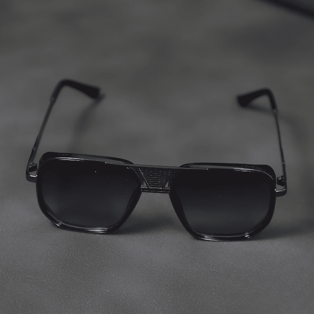 eyedigo-wayfarer-Stylish sunglasses-gradient-black-blue-silver-rust-glide-front-S10-0023 4