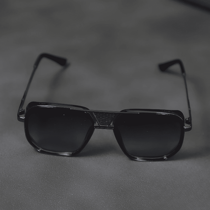 eyedigo-wayfarer-Stylish sunglasses-gradient-black-blue-silver-rust-glide-front-S10-0023 4