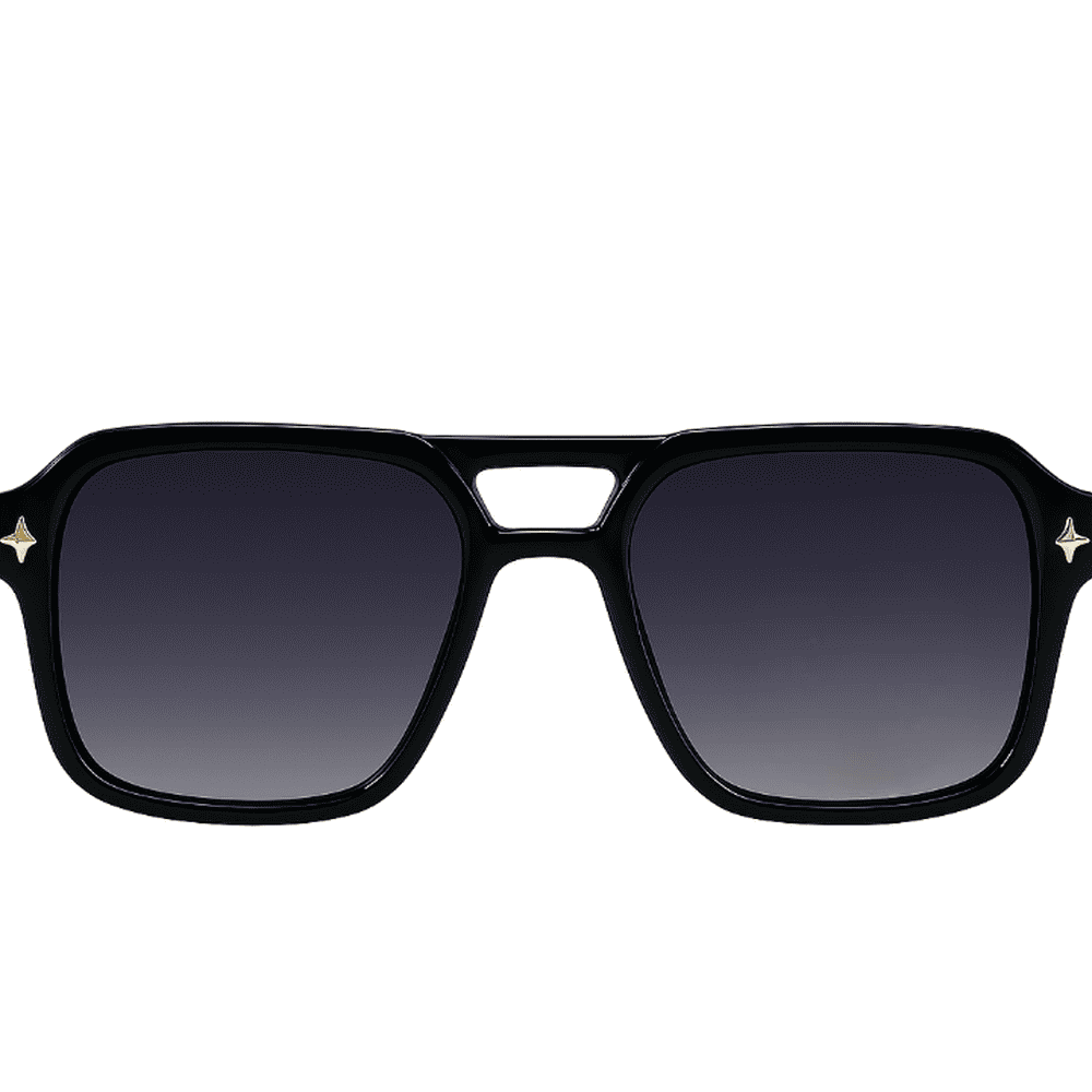 eyedigo-wayfarer-Stylish sunglasses-gradient-black-golden-apex-front-S10-0013 2