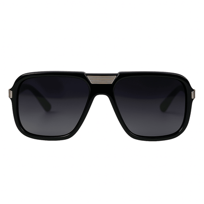 eyedigo-wayfarer-Stylish sunglasses-gradient-black-golden-black-noir-front-S10-0014 5
