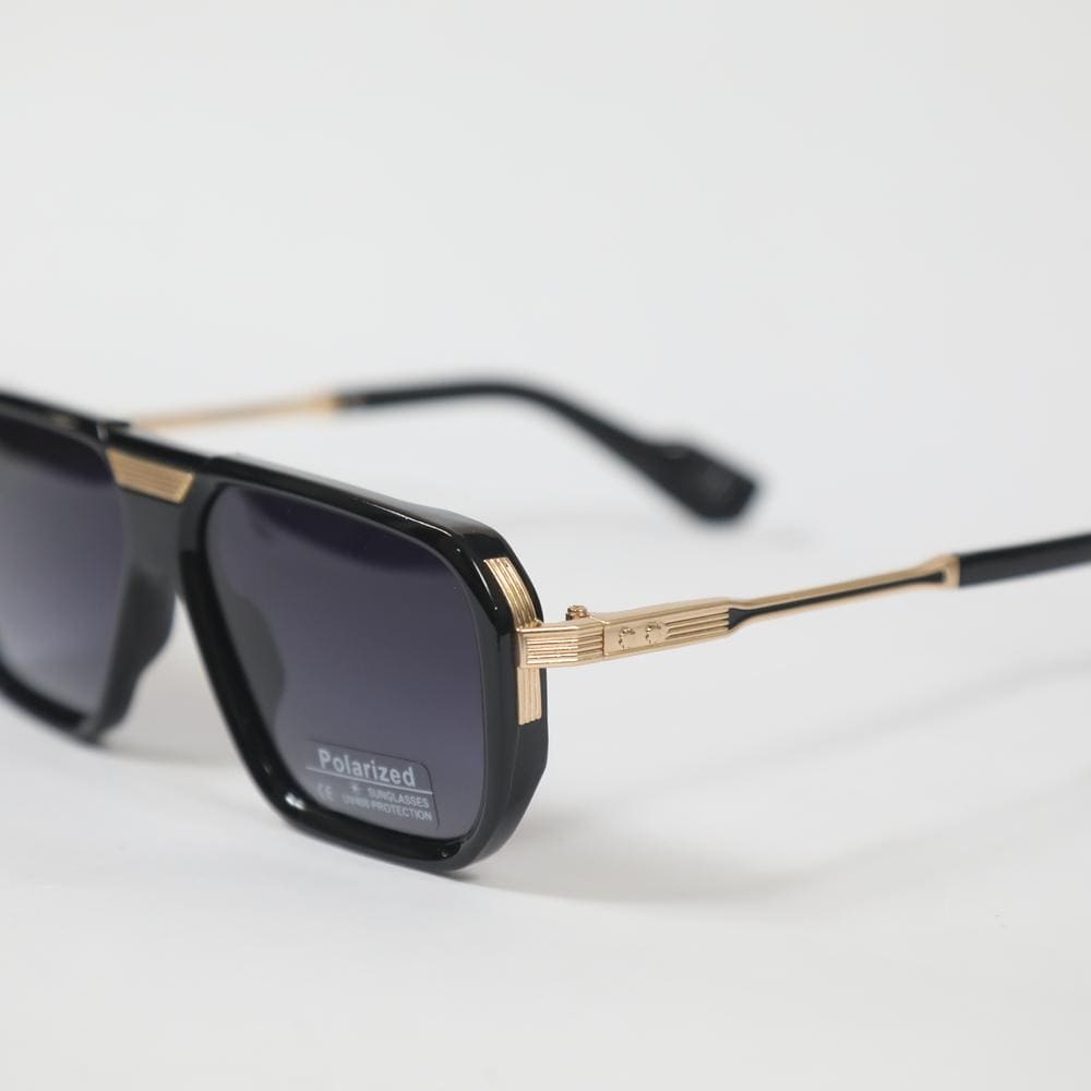 eyedigo-wayfarer-Stylish sunglasses-gradient-black-golden-black-noir-front-S10-0014 5