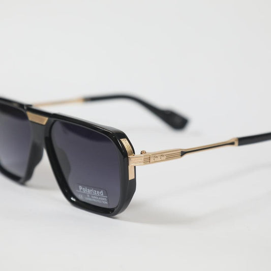 eyedigo-wayfarer-Stylish sunglasses-gradient-black-golden-black-noir-front-S10-0014 5
