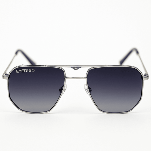 eyedigo-wayfarer-Stylish sunglasses-gradient-black-silver-rust-swift-front-S10-0024 2