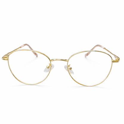 Gold-rimmed eyeglasses premium prescription glasses,power sungalsses
