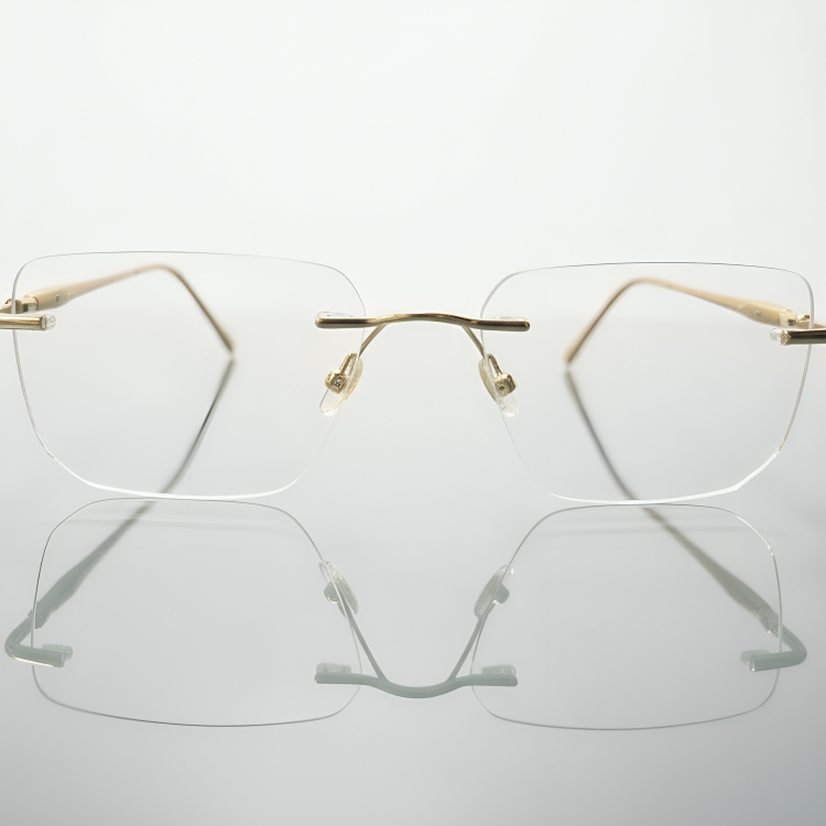 Rimless Rectangle BlueBlock Screen Glasses for Unisex E05-0004-4