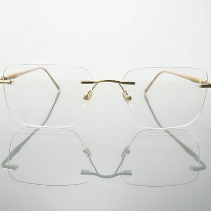 Rimless Rectangle BlueBlock Screen Glasses for Unisex E05-0004-4