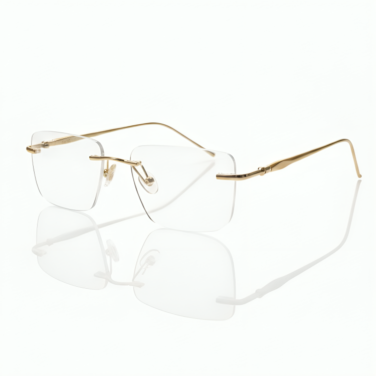 Rimless Rectangle BlueBlock Screen Glasses for Unisex E05-0004-4