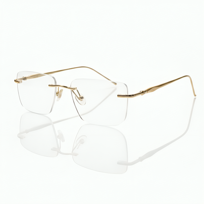 Rimless Rectangle BlueBlock Screen Glasses for Unisex E05-0004-4