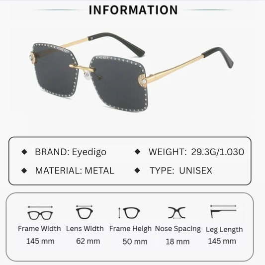 Eyedigo Gradient Green X Metal Golden Wayfafer stylish sunglasses