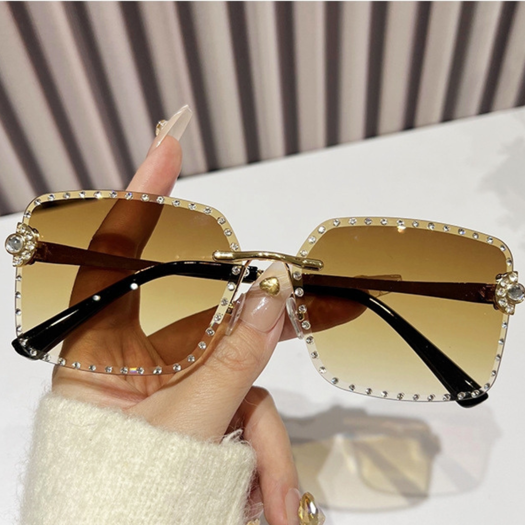 Eyedigo Gradient Brown X Metal Golden Wayfafer stylish sunglasses 