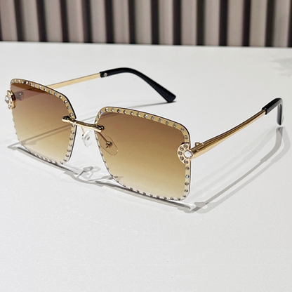 Eyedigo Gradient Brown X Metal Golden Wayfafer stylish sunglasses 