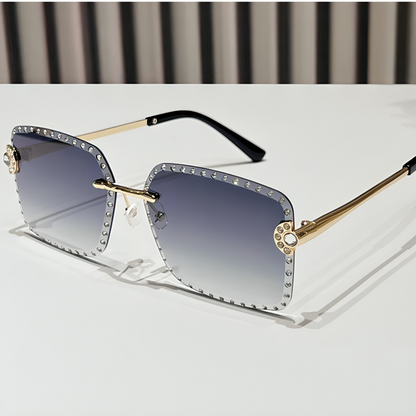 Eyedigo Gradient Blue X Metal Golden wayfafer stylish sunglasses