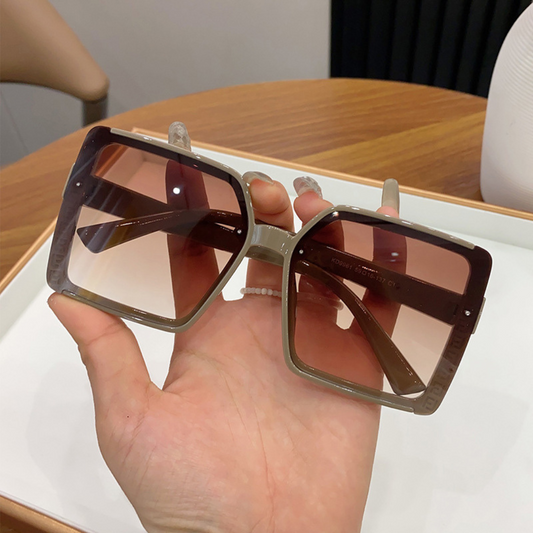 Eyedigo brown X light brown oversize stylish sunglasses 