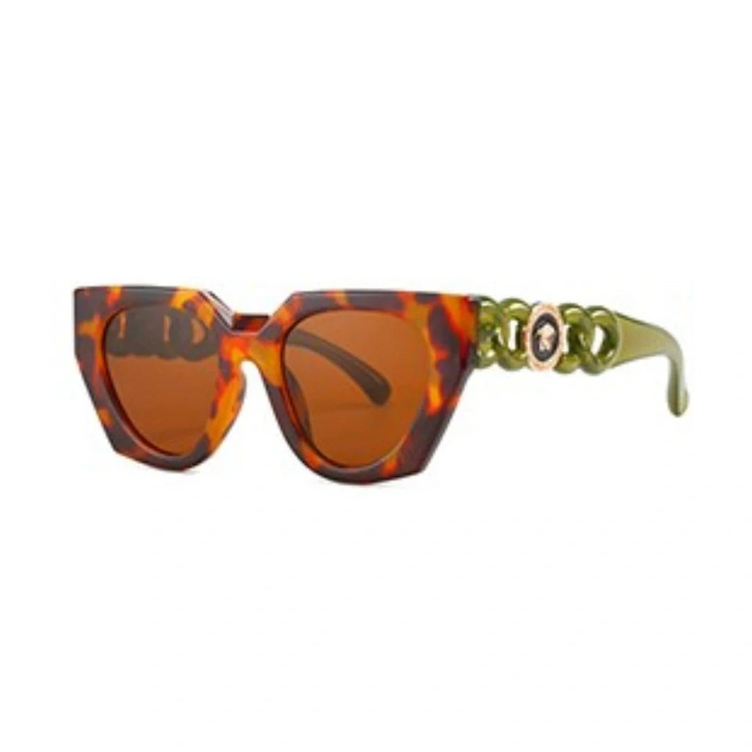 Eyedigo leopard brown Stylish Power Sunglasses .