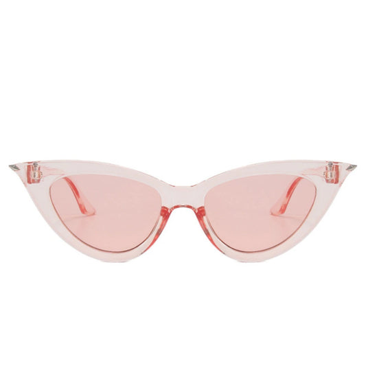 Eyedigo pink X transparent pink cat-eye stylish sunglasses.