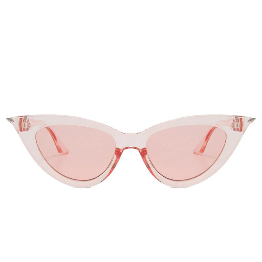 Eyedigo pink X transparent pink cat-eye stylish Power Sunglasses .