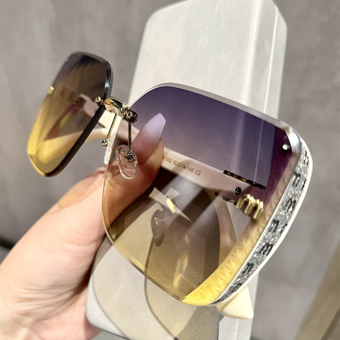 Eyedigo Light Brown X White Geometric stylish sunglasses