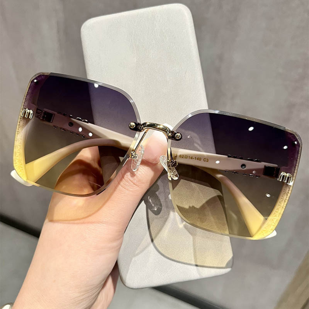 Eyedigo Light Brown X White Geometric Sunglasses for Women Stylish sunglasses (Model E09-0042 4)