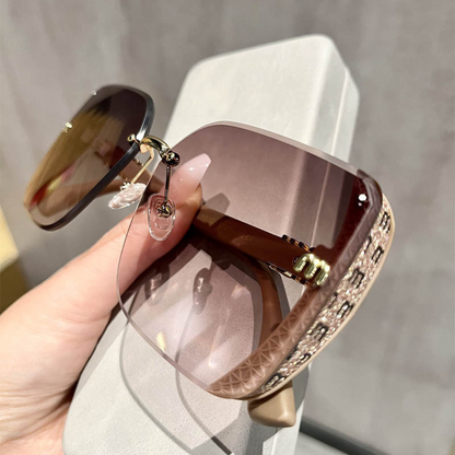 Eyedigo gradient brown X light brown Geometric stylish sunglasses