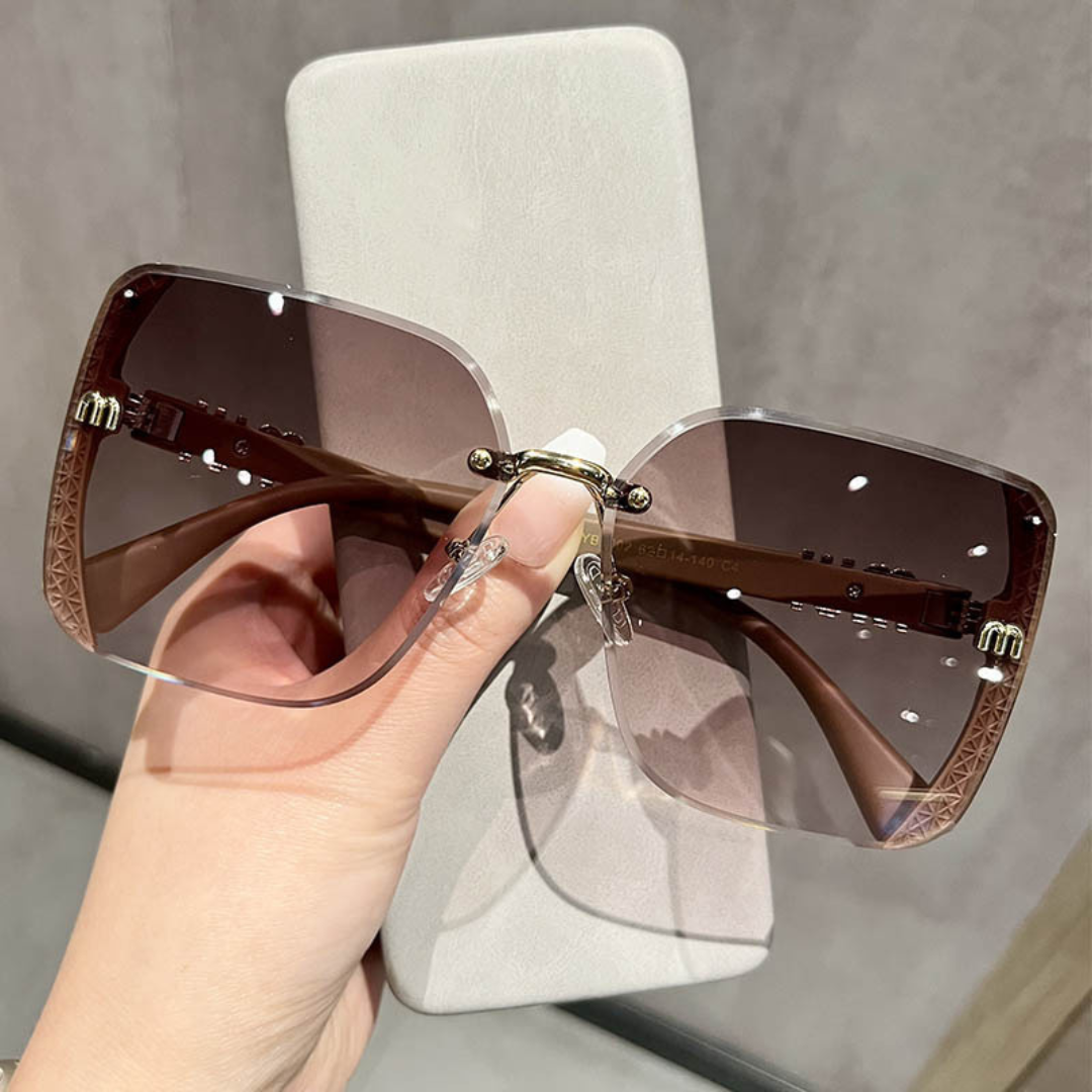 Eyedigo gradient brown X light brown Geometric stylish sunglasses