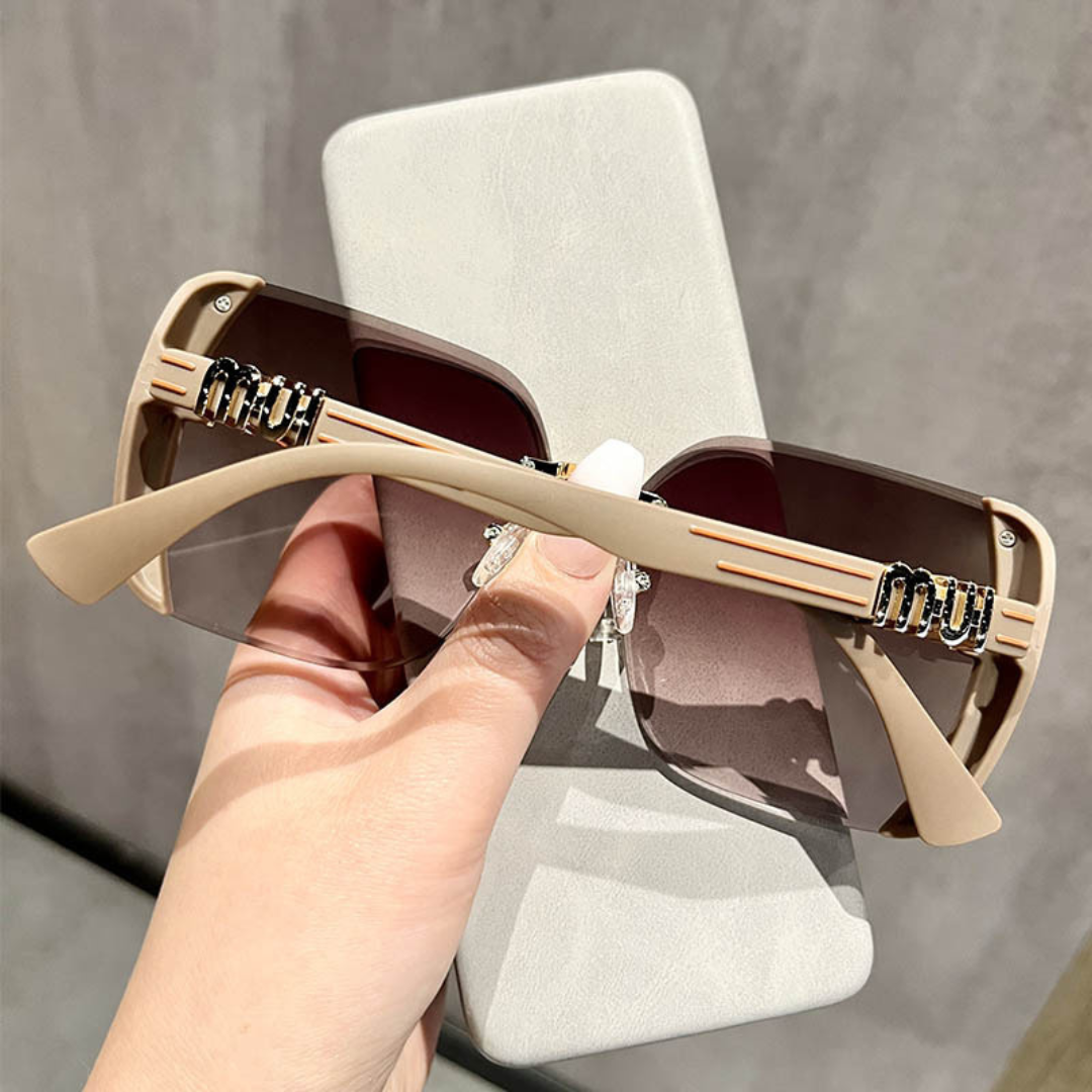 Eyedigo gradient brown X light brown Geometric stylish sunglasses