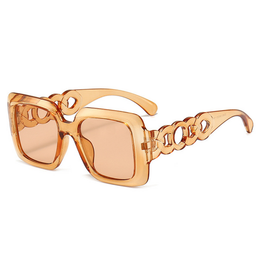 Eyedigo light Brown X light Brown Oversize Stylish Sunglasses 