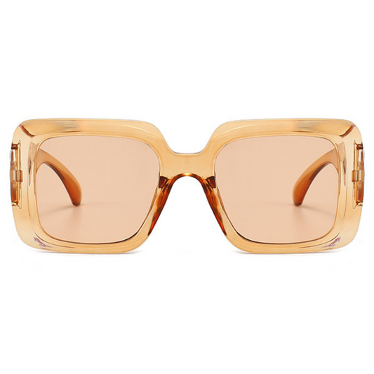 Eyedigo light Brown X light Brown Oversize Stylish Sunglasses 
