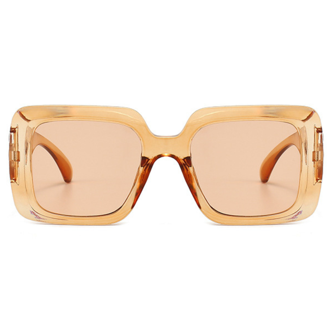 Eyedigo light Brown X light Brown Oversize Stylish Sunglasses 