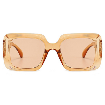 Eyedigo light Brown X light Brown Oversize Stylish Sunglasses 