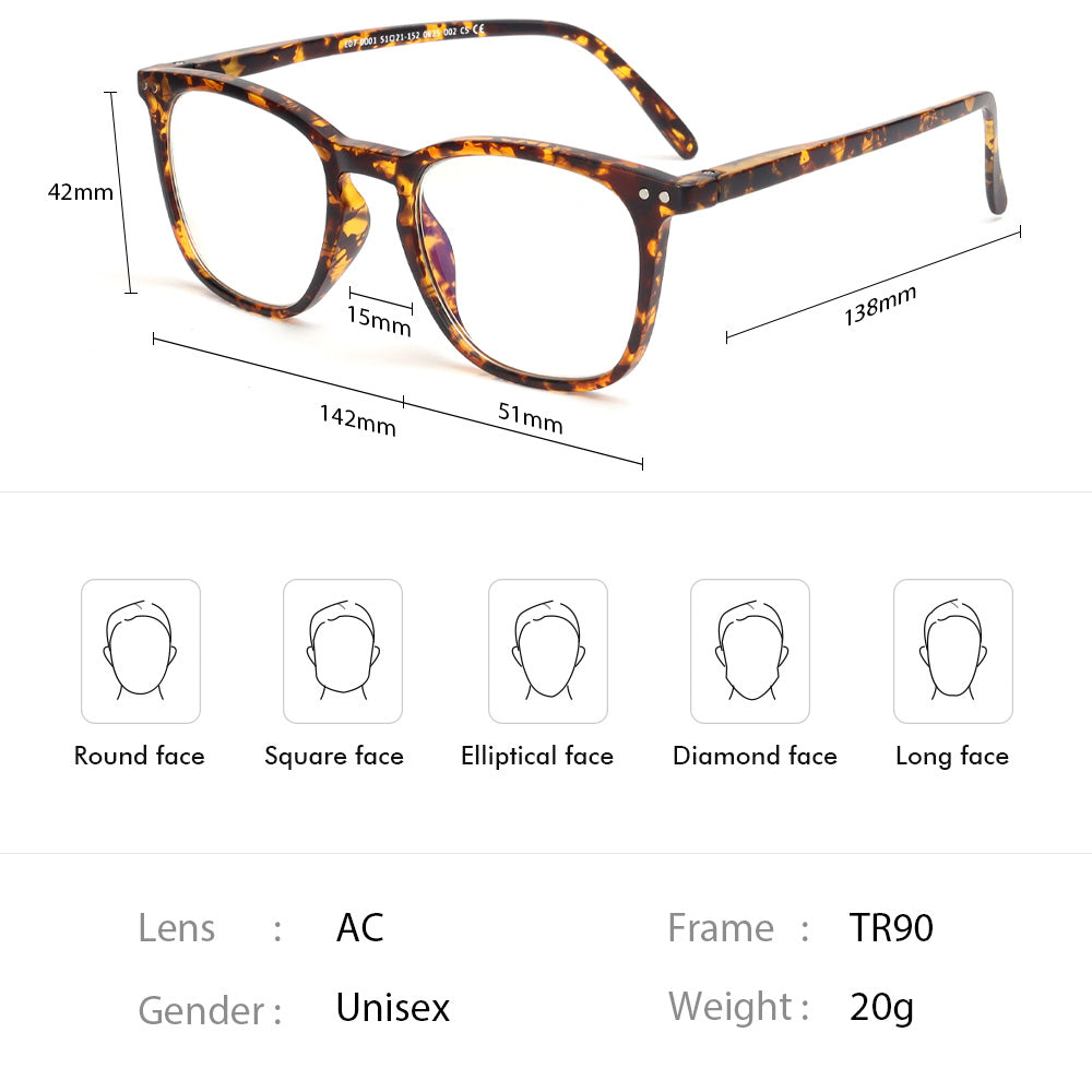 Eyedigo Blue Cut lenses X Matte Leopard Blue Cut Computer Glasses - E08-0054 5