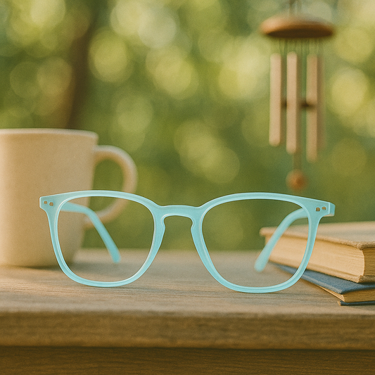 Blue Cut lenses X Matte light greenBlue Cut Computer Glasses