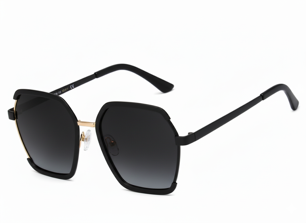 EyedigoGradient Black X GreenChic Oversized sunglasses- E09-0037 4-side