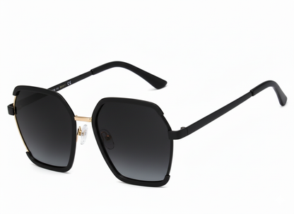 EyedigoGradient Black X GreenChic Oversized sunglasses- E09-0037 4-side