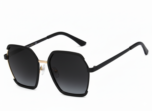 EyedigoGradient Black X GreenChic Oversized Power Sunglasses - E09-0037 4-side