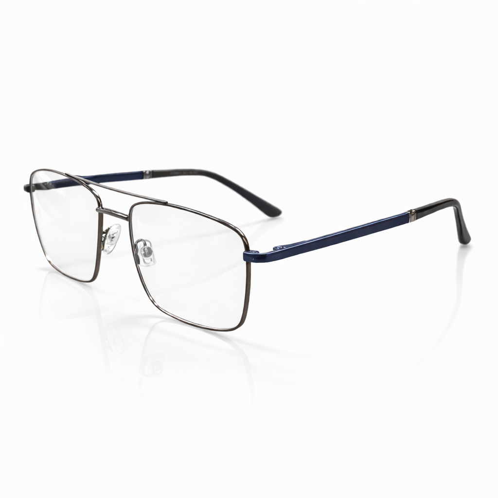 Black & Blue Square Large Frame for Unisex E05-0016-6