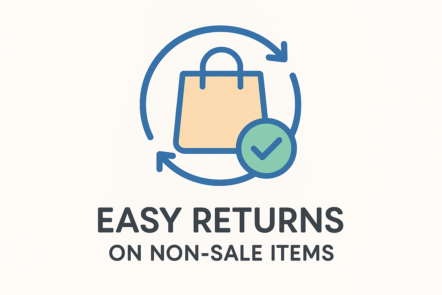 pls generate a vector kind image for Easy Returns on Non-Sale Items