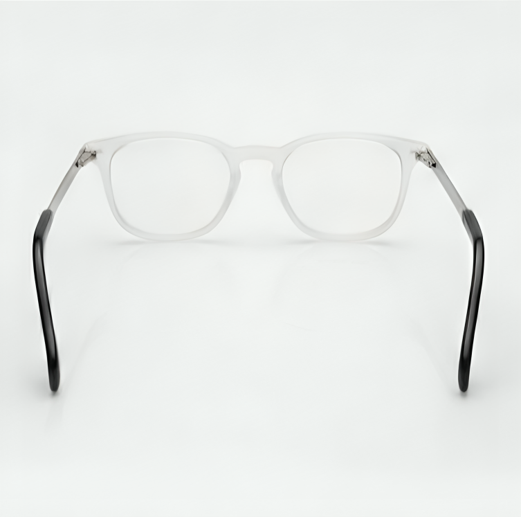 Clear Silver Rectangle BlueBlock Screen Glasses for Unisex E05-0011-5