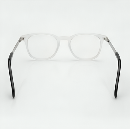 Clear Silver Rectangle BlueBlock Screen Glasses for Unisex E05-0011-5