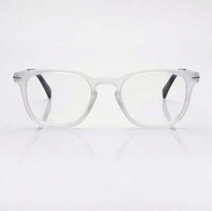 Clear Silver Rectangle BlueBlock Screen Glasses for Unisex E05-0011-5