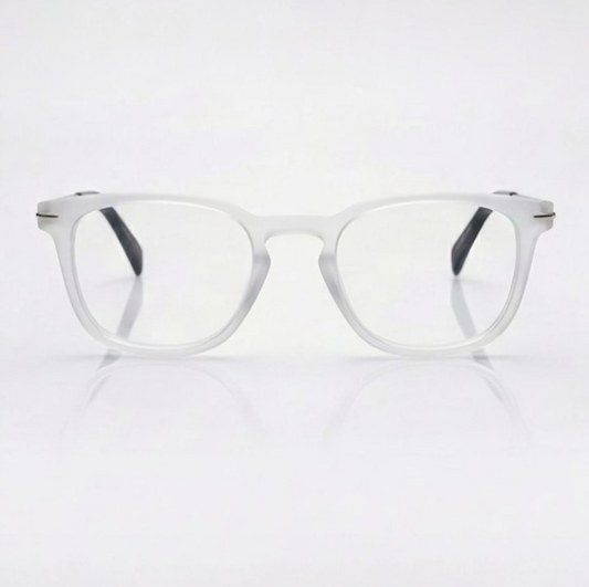 Clear Silver Rectangle BlueBlock Screen Glasses for Unisex E05-0011-5